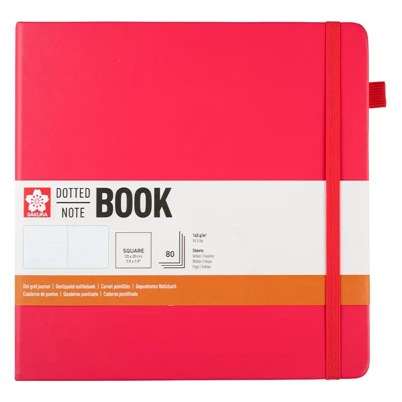 Notatnik Bullet Journal Sakura Dotted Notebook Plum Blossom - 20 x 20 cm, 140 g, 80 ark. 03