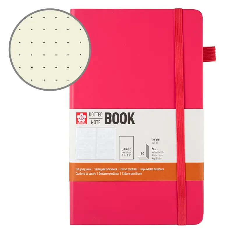 Notatnik Bullet Journal Sakura Dotted Notebook Plum Blossom - 13 x 21 cm, 140 g, 80 ark. 01