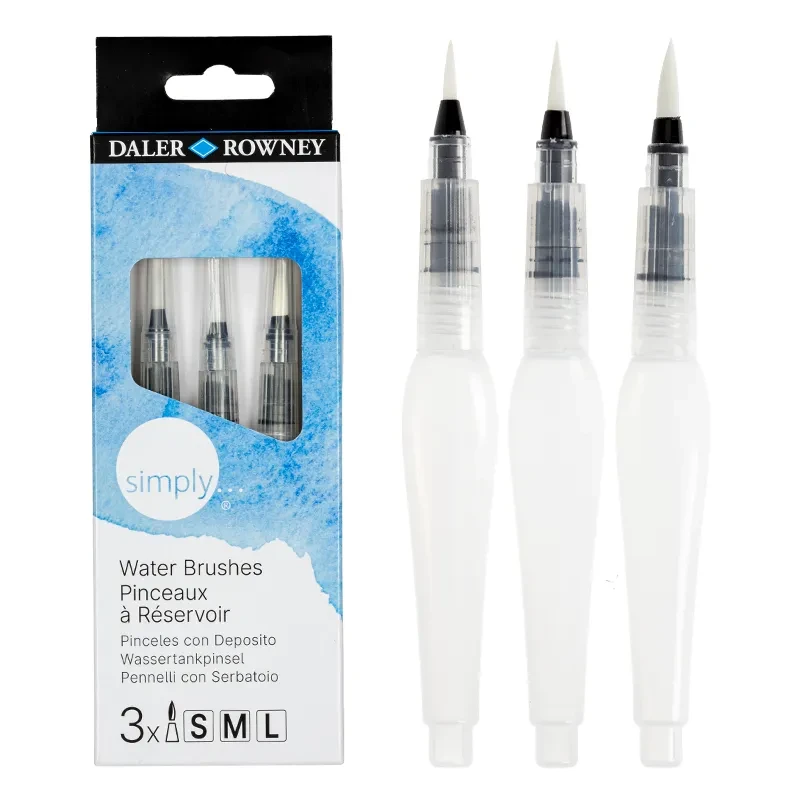 Pędzle wodne do napełniania zestaw Daler Rowney - 3 szt. 02