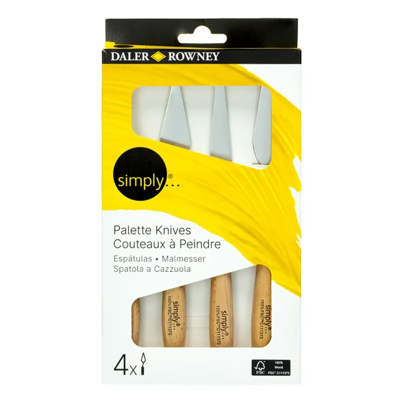 Szpachelki malarskie zestaw Daler Rowney Simply Palette Knives 4 szt. 03