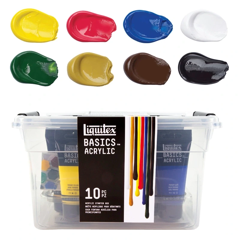 Farby akrylowe Liquitex Basics  zestaw Starter Box 10 elementów 03