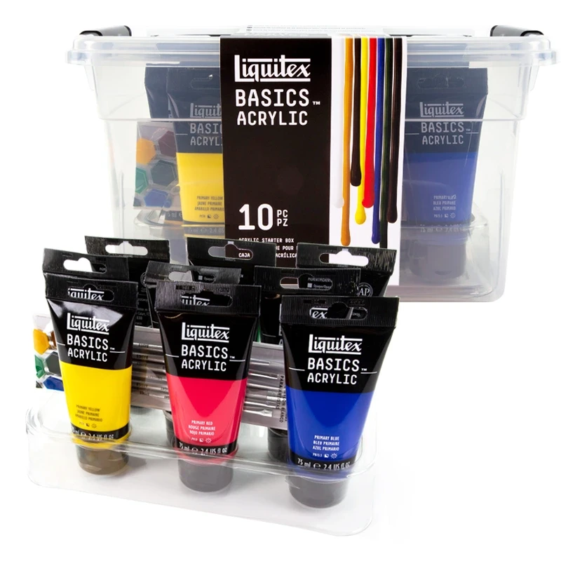 Farby akrylowe Liquitex Basics  zestaw Starter Box 10 elementów 01