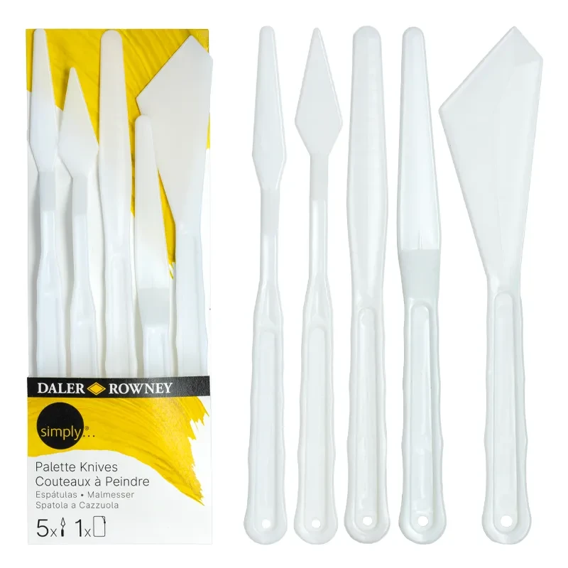Szpachelki malarskie plastikowe zestaw Daler Rowney Simply 5 szt. 01