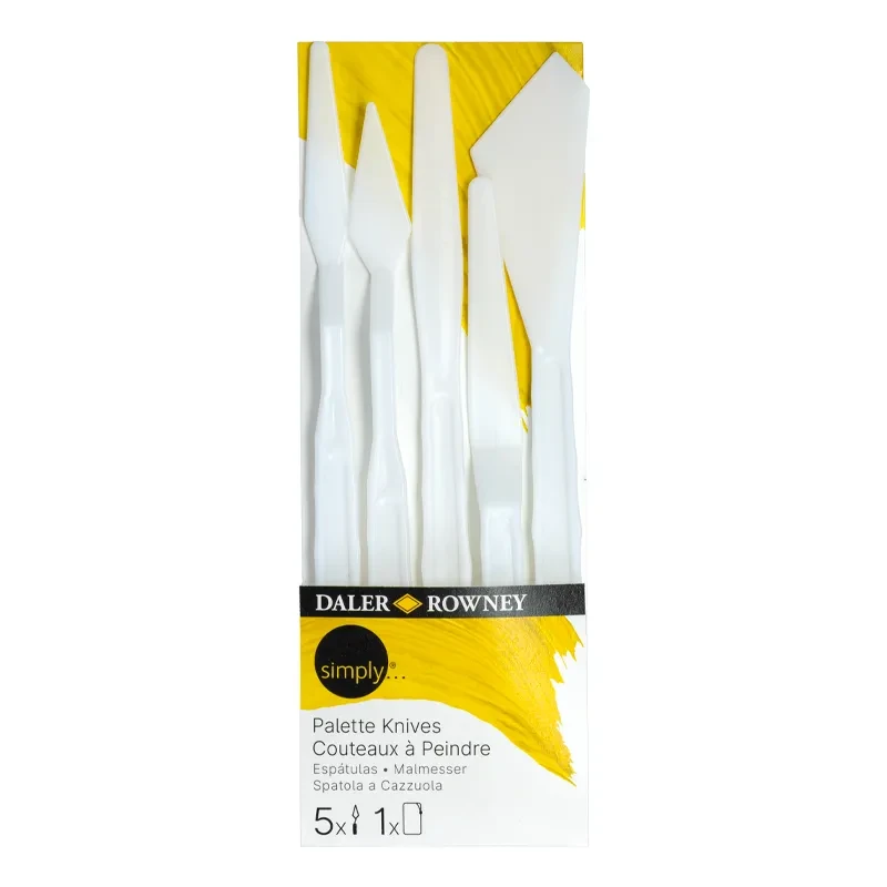 Szpachelki malarskie plastikowe zestaw Daler Rowney Simply 5 szt. 03