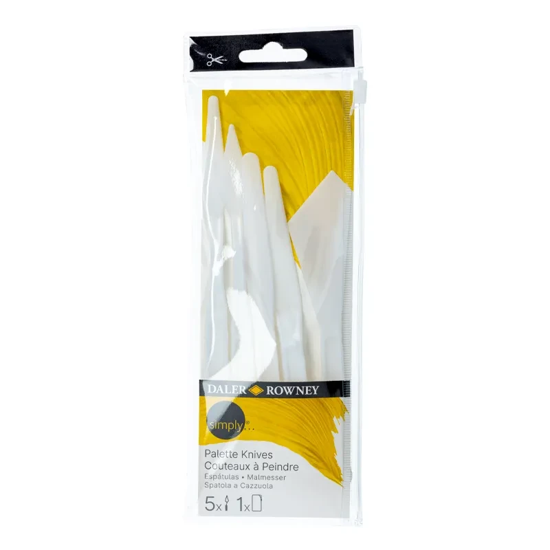 Szpachelki malarskie plastikowe zestaw Daler Rowney Simply 5 szt. 04