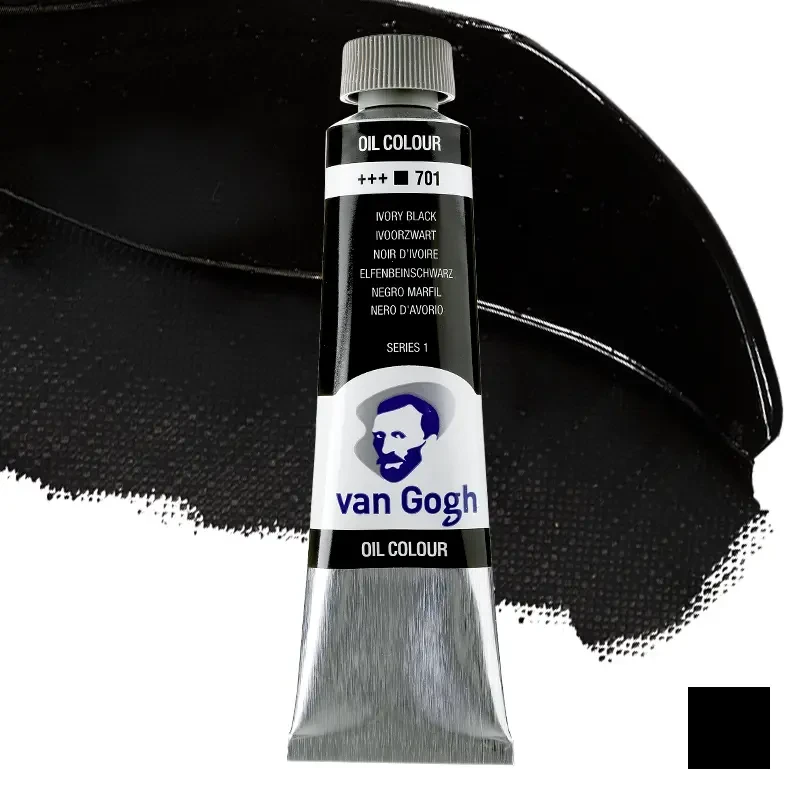 Farba olejna Van Gogh 40 ml - 701 S1 Ivory black 01