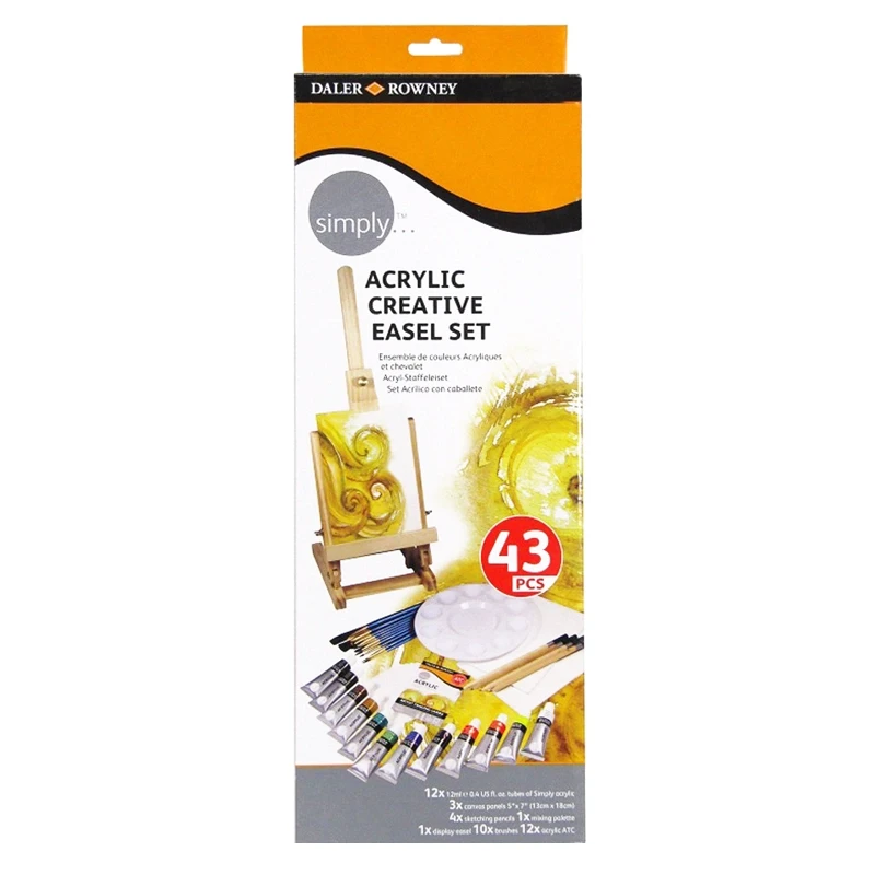Farby akrylowe Simply Creative Easel Set Rowney 04