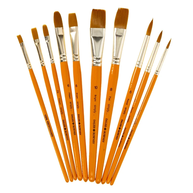Pędzle syntetyczne Daler Rowney zestaw 10 szt. 01