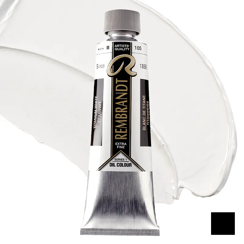Farba olejna Rembrandt 150 ml - 105 S1 Titanium white (safflower oil) 01