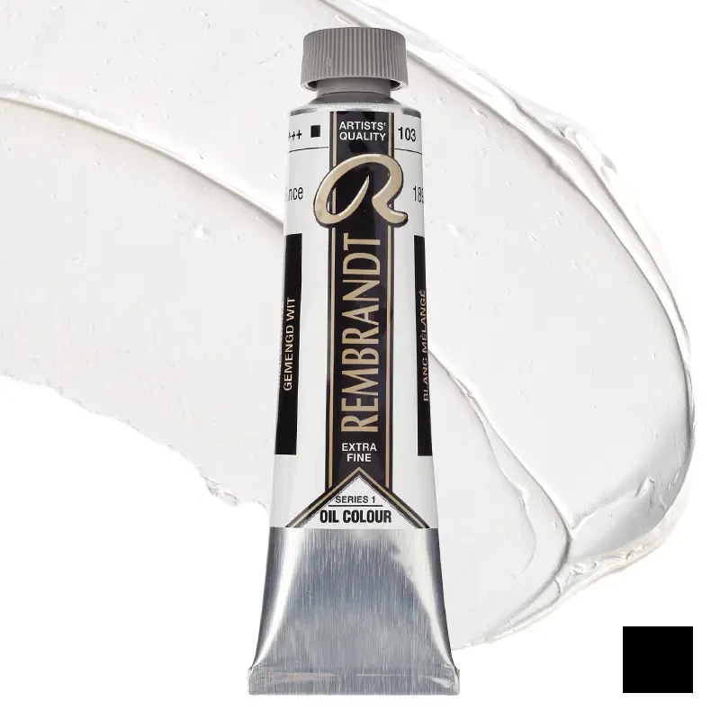 Farba olejna Rembrandt 40 ml - 103 S1 Mixed white 01