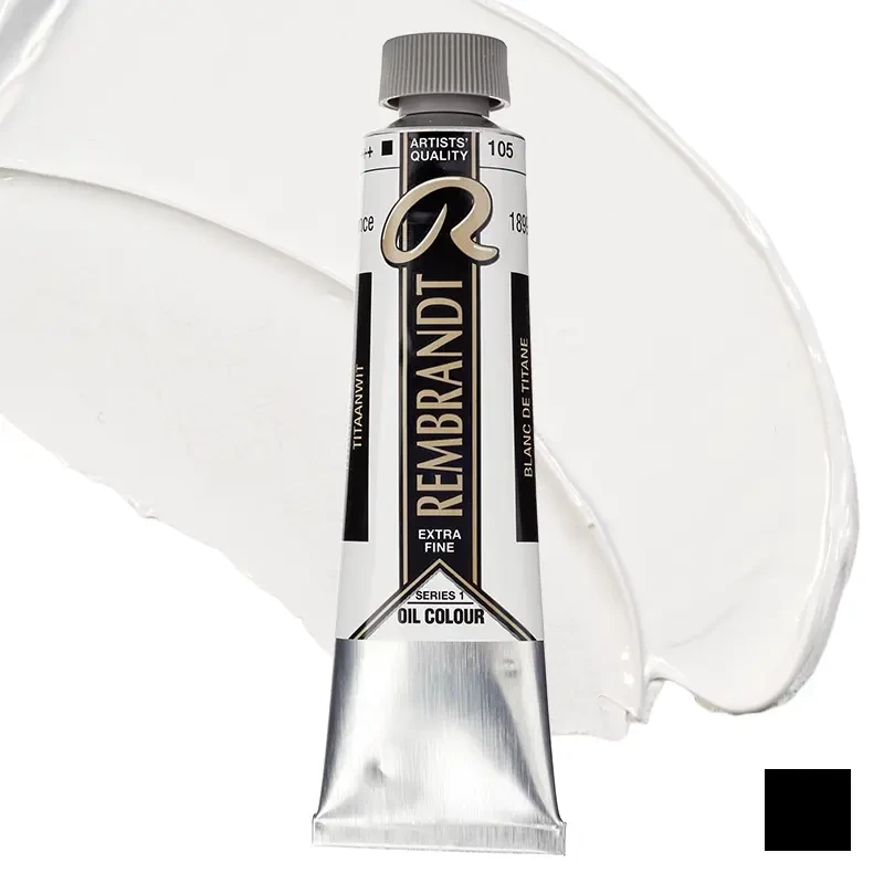 Farba olejna Rembrandt 40 ml - 105 S1 Titanium white (safflower oil)  01