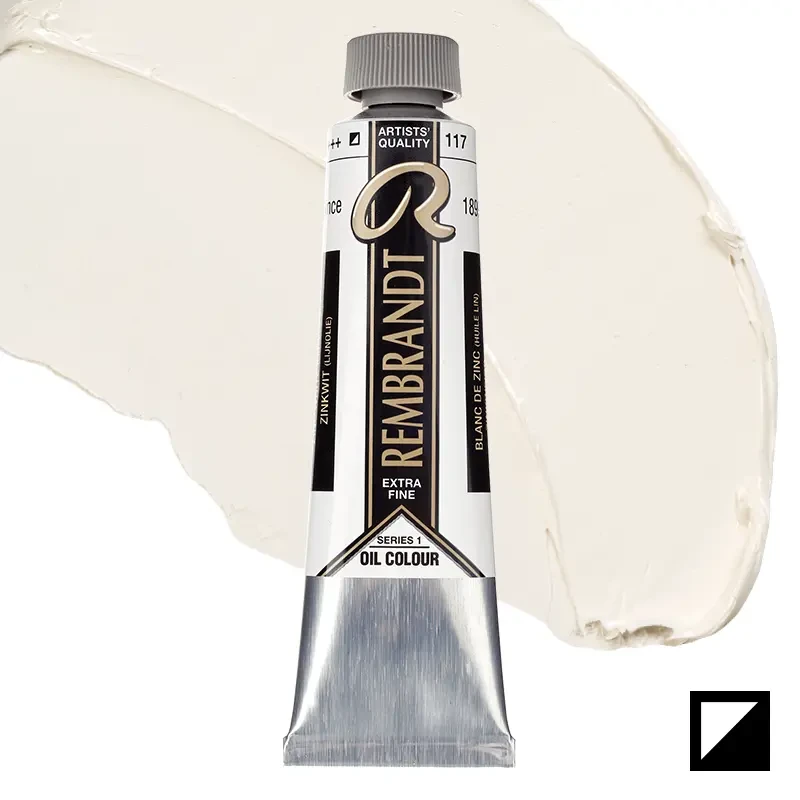Farba olejna Rembrandt 40 ml - 117 S1 Zinc white (linseed oil)  01