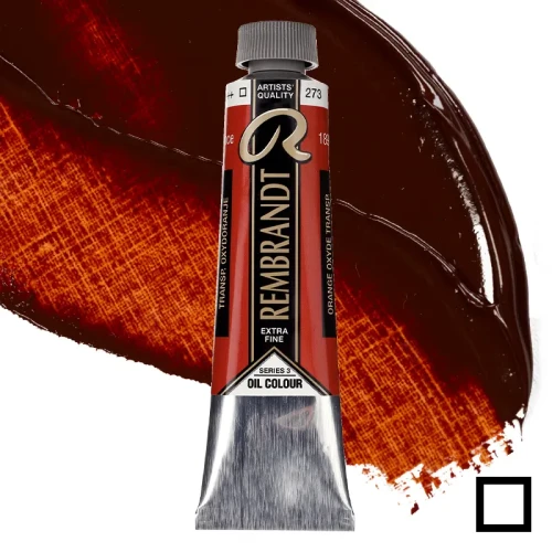 Farba olejna Rembrandt 40 ml - 273 S3 Transparent oxide orange