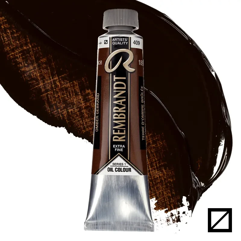 Farba olejna Rembrandt 40 ml - 409 S1 Burnt umber 01