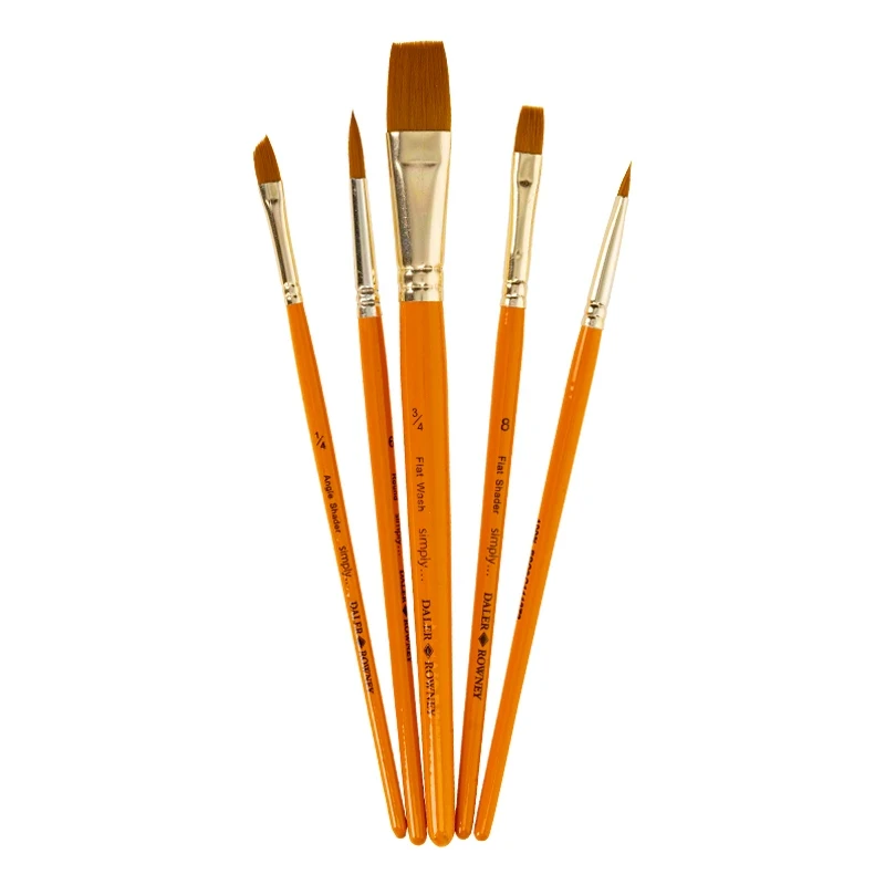 Pędzle syntetyczne Daler Rowney zestaw Acrylic Brushes set 1 - 5 szt. 03