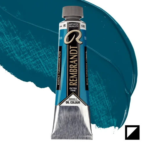 Farba olejna Rembrandt 40 ml - 586 S5 Cobalt turquoise blue