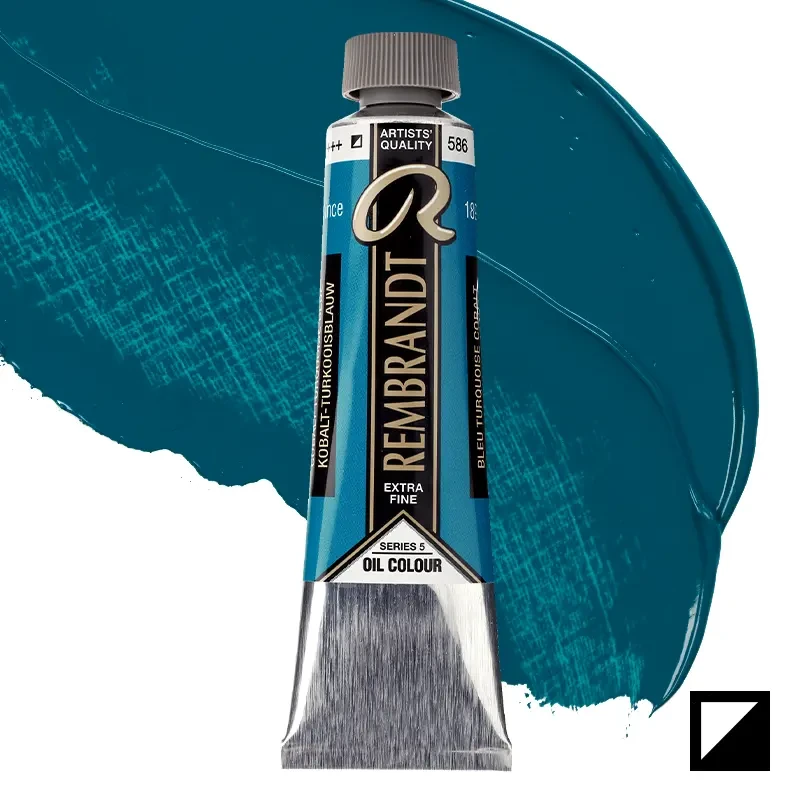 Farba olejna Rembrandt 40 ml - 586 S5 Cobalt turquoise blue 01