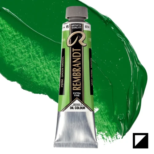 Farba olejna Rembrandt 40 ml - 614 S3 Permanent green medium