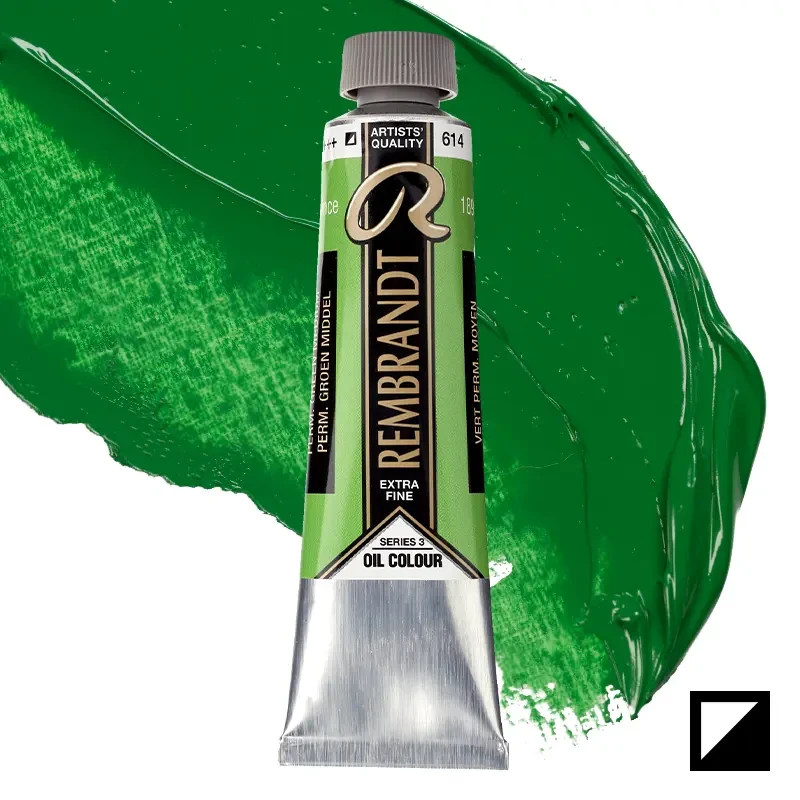 Farba olejna Rembrandt 40 ml - 614 S3 Permanent green medium 01