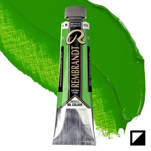 Farba olejna Rembrandt 40 ml - 618 S3 Permanent green light