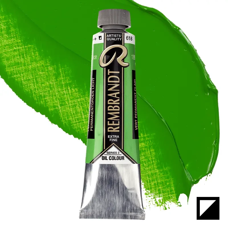 Farba olejna Rembrandt 40 ml - 618 S3 Permanent green light 01