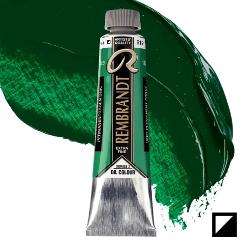 Farba olejna Rembrandt 40 ml - 619 S3 Permanent green deep