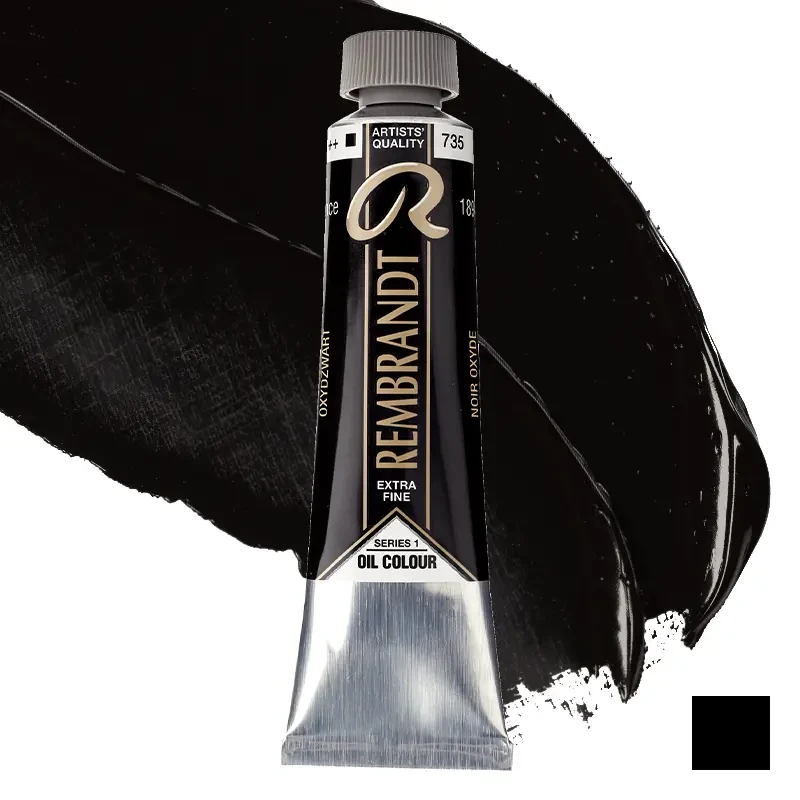 Farba olejna Rembrandt 40 ml - 735 S1 Oxide black 01