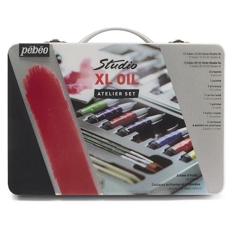 Zestaw farb olejnych Studio XL Oil Pebeo 12x12ml metalowa walizka 02