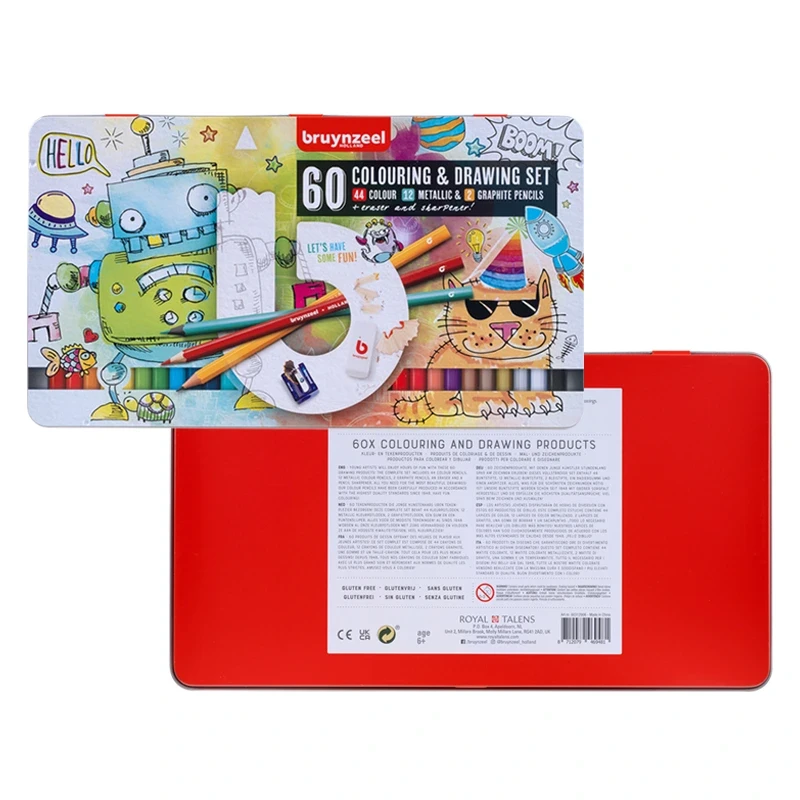 Kredki Bruynzeel Colouring &amp; Drawing zestaw Small Artists  - 60 elementów  08