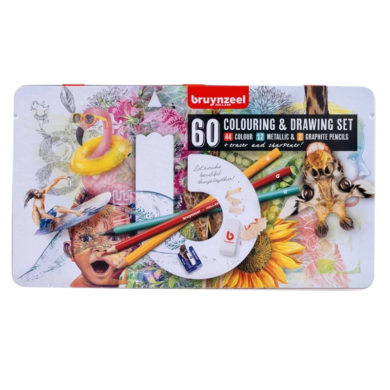 Kredki Bruynzeel Colouring & Drawing zestaw Creative Artists - 60 elementów  02