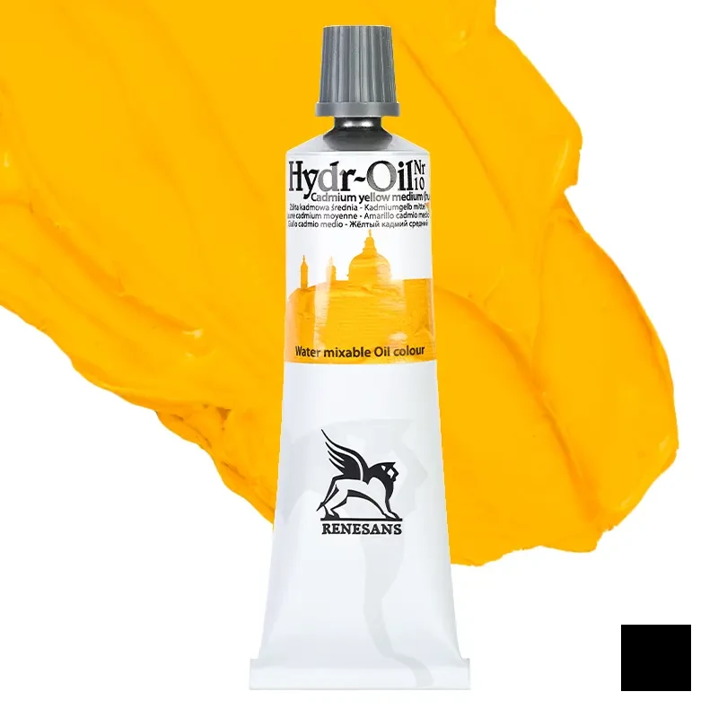 Farba olejna wodorozcieńczalna Hydr-Oil Renesans 60 ml - 10 Żółta kadmowa średnia 01
