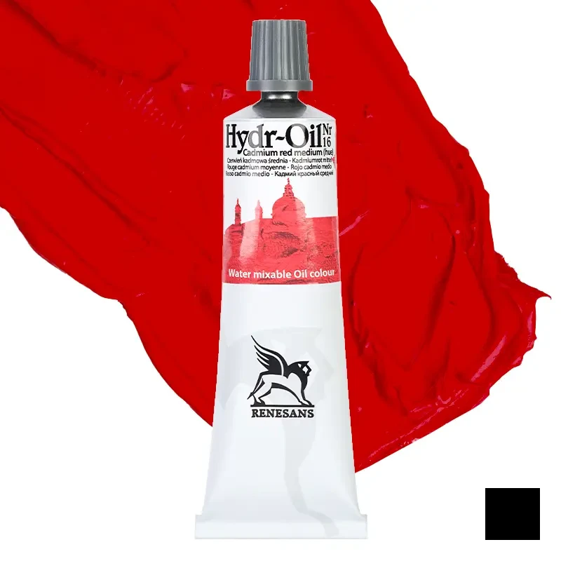 Farba olejna wodorozcieńczalna Hydr-Oil Renesans 60 ml - 16 Czerwień kadmowa średnia 01