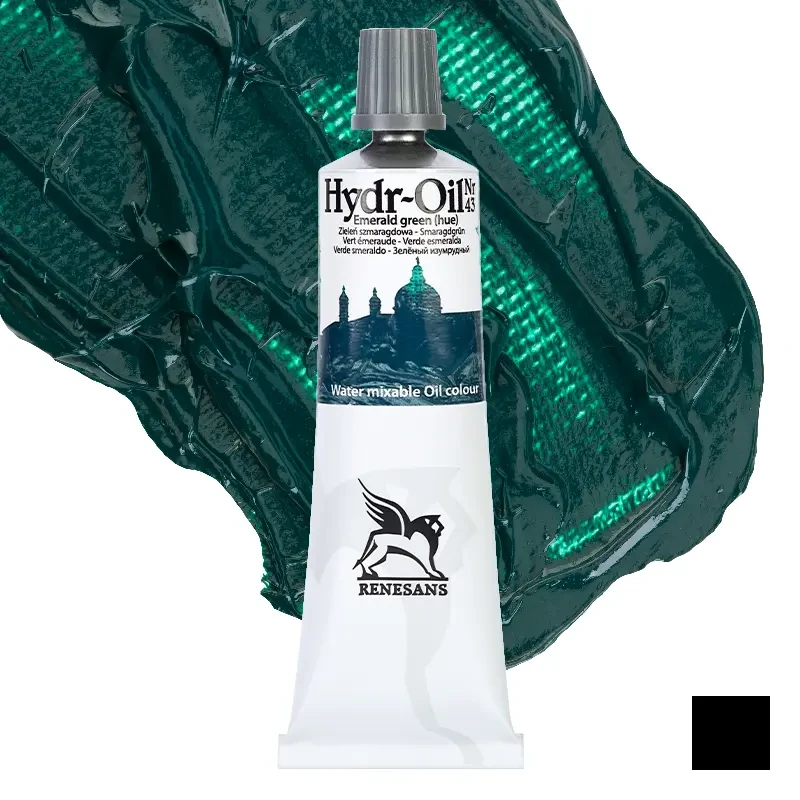Farba olejna wodorozcieńczalna Hydr-Oil Renesans 60 ml - 43 Zieleń szmaragdowa 01