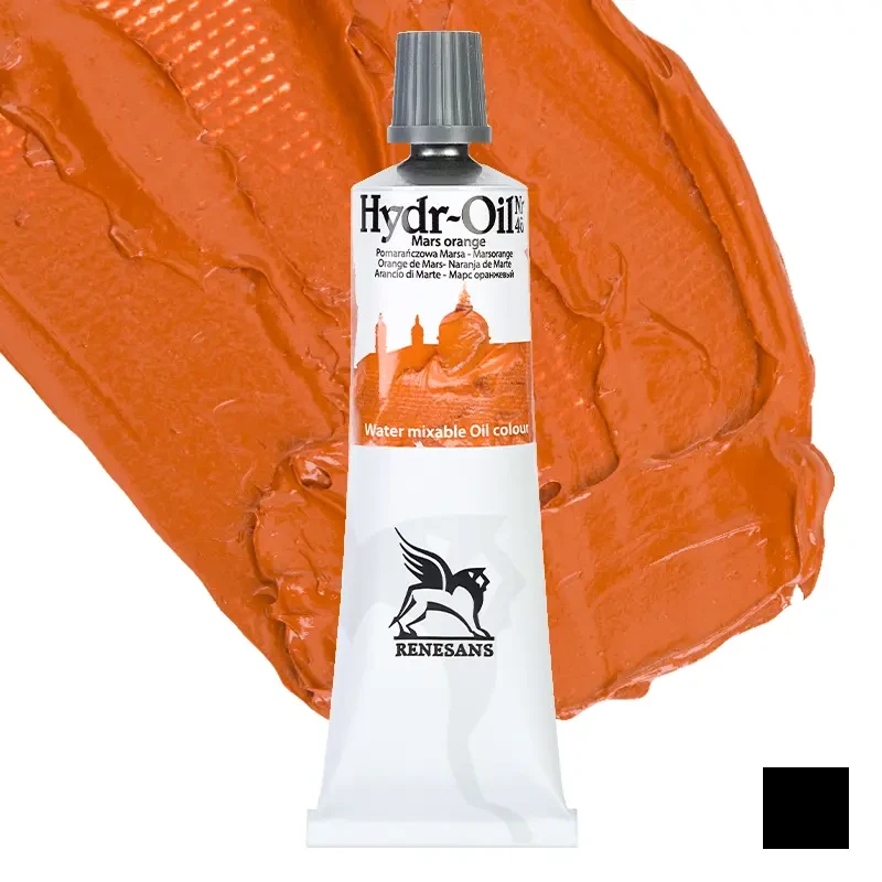 Farba olejna wodorozcieńczalna Hydr-Oil Renesans 60 ml - 46 Pomarańczowa Marsa 01