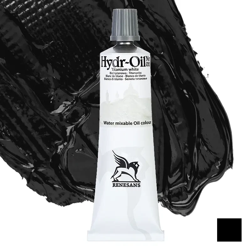 Farba olejna wodorozcieńczalna Hydr-Oil Renesans 60 ml - 55 Czerń karbonowa 01