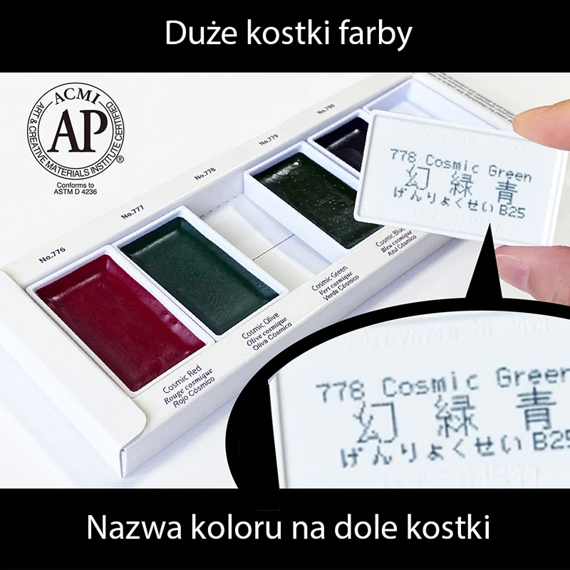 Farby akwarelowe Gansai Tambi zestaw Granulating Colors Set 2 07