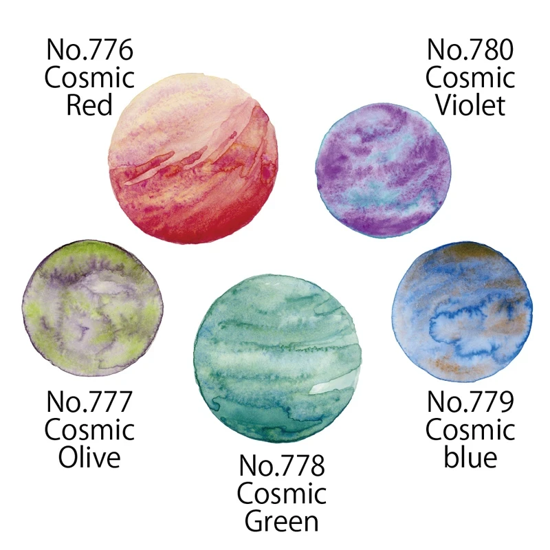 Farby akwarelowe Gansai Tambi zestaw Granulating Colors Set 2 04
