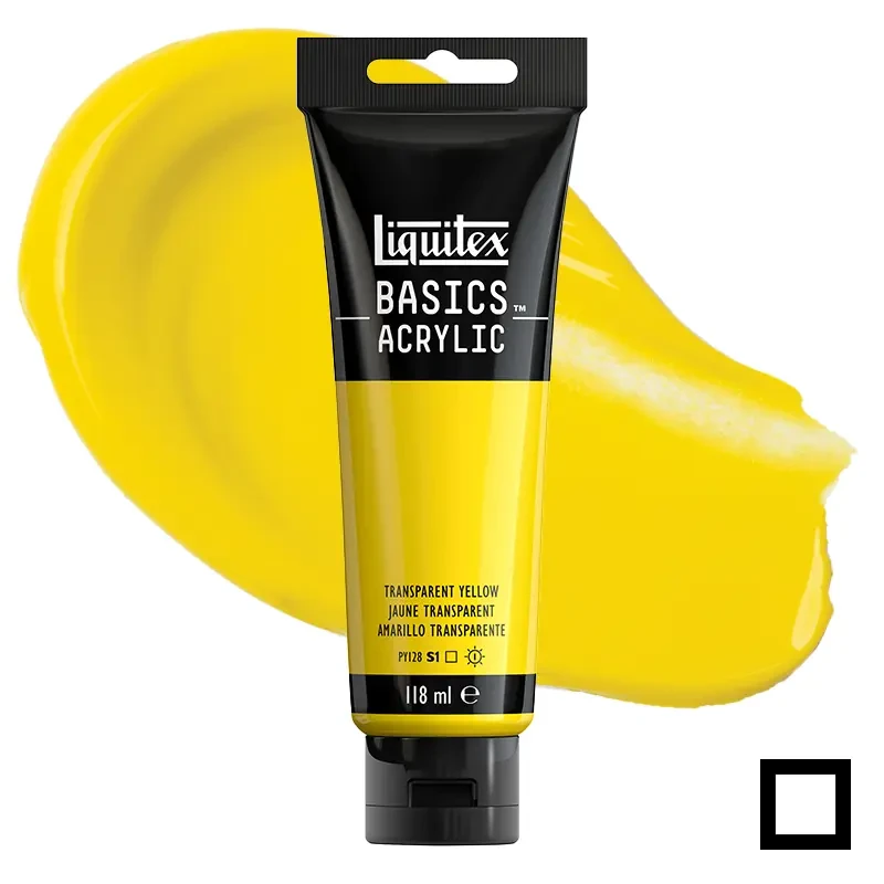 Farba akrylowa Liquitex Basics Acrylic 118 ml - 045 Transparent yellow 01