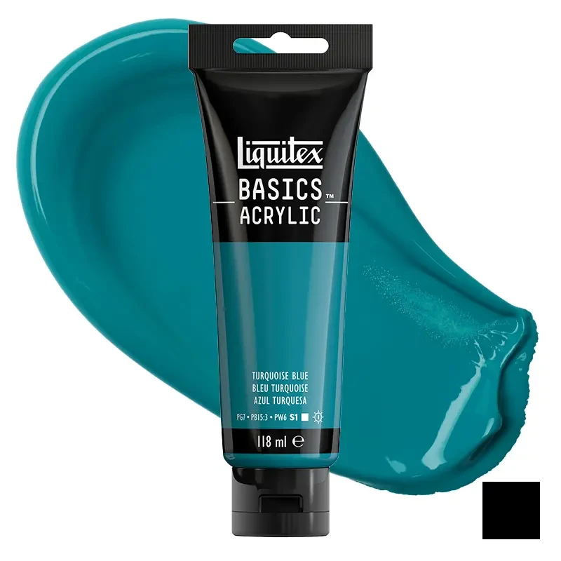 Farba akrylowa Liquitex Basics Acrylic 118 ml - 046 Turquoise blue 01