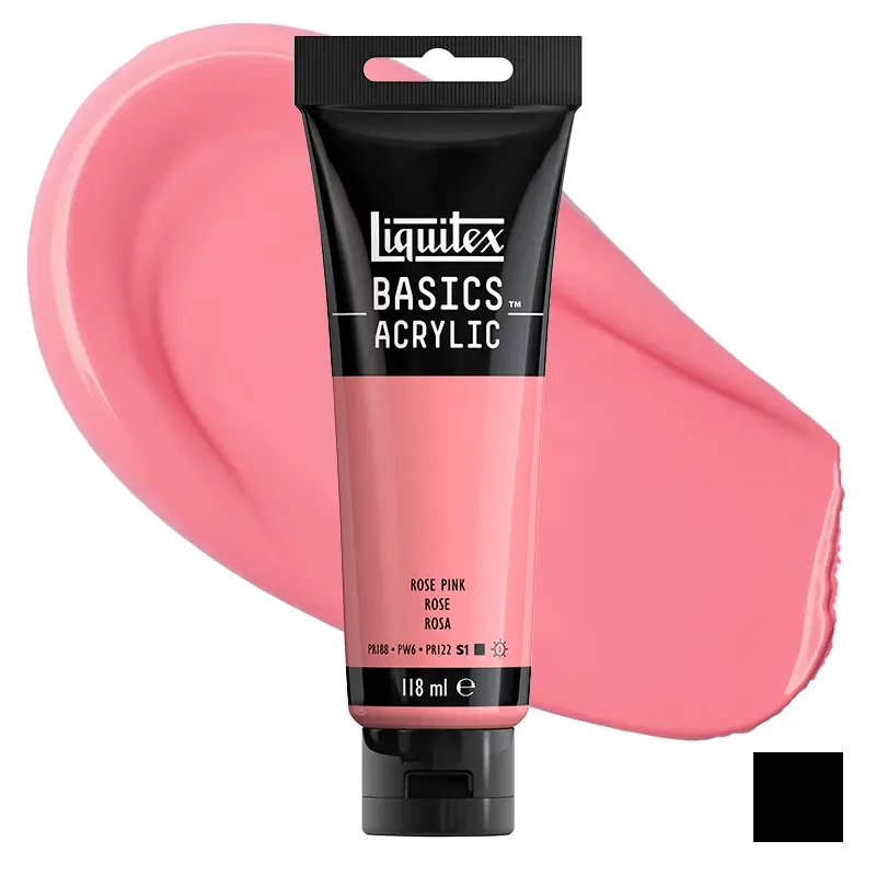 Farba akrylowa Liquitex Basics Acrylic 118 ml - 048 Rose pink 01