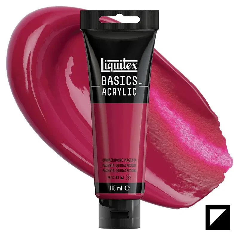 Farba akrylowa Liquitex Basics Acrylic 118 ml - 114 Quinacridone magenta 01