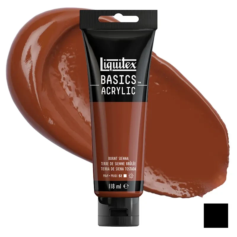 Farba akrylowa Liquitex Basics Acrylic 118 ml - 127 Burnt sienna 01