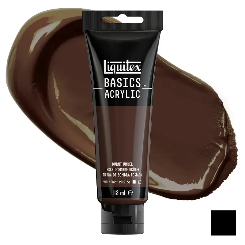 Farba akrylowa Liquitex Basics Acrylic 118 ml - 128 Burnt umber 01