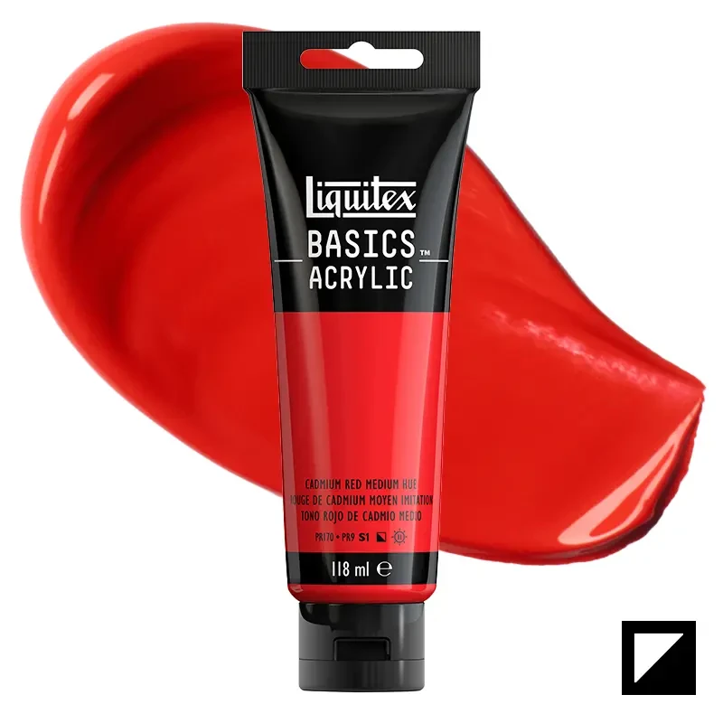 Farba akrylowa Liquitex Basics Acrylic 118 ml - 151 Cadmium red medium hue 01