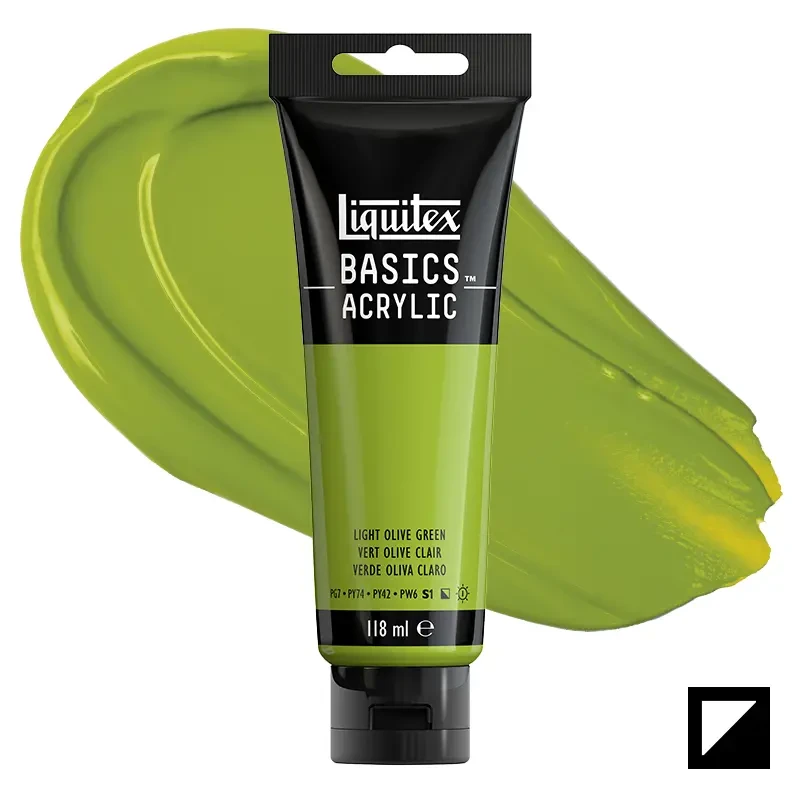 Farba akrylowa Liquitex Basics Acrylic 118 ml - 218 Light olive green 01