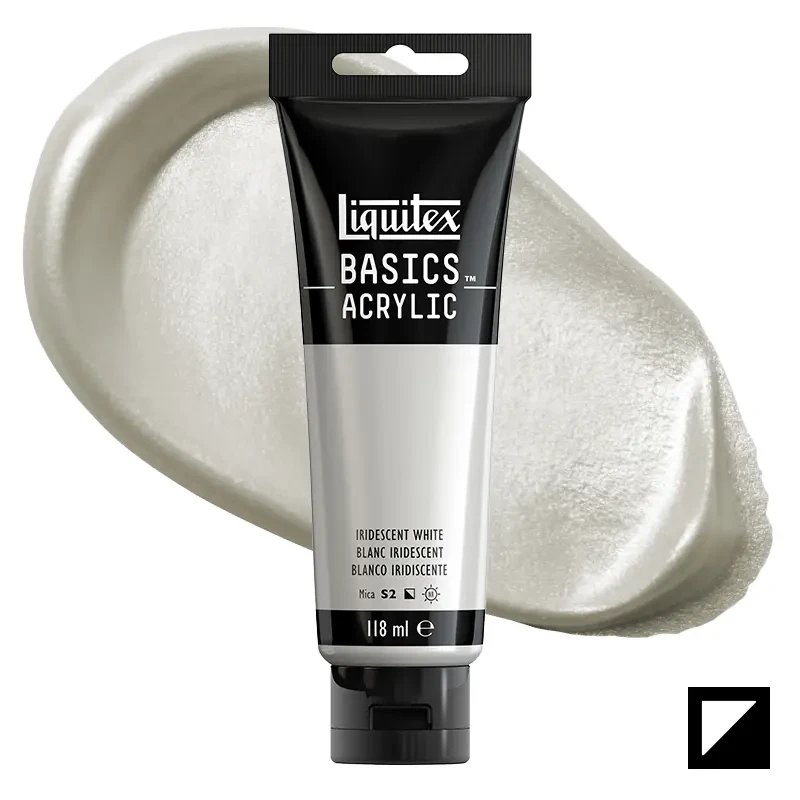 Farba akrylowa Liquitex Basics Acrylic 118 ml - 238 Iridescent white 01