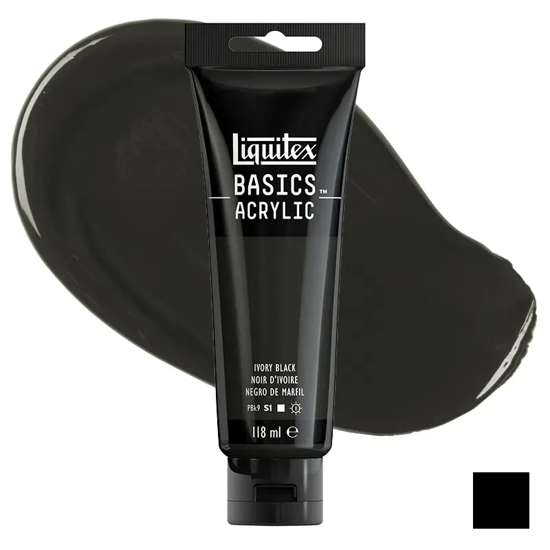 Farba akrylowa Liquitex Basics Acrylic 118 ml - 244 Ivory black 01