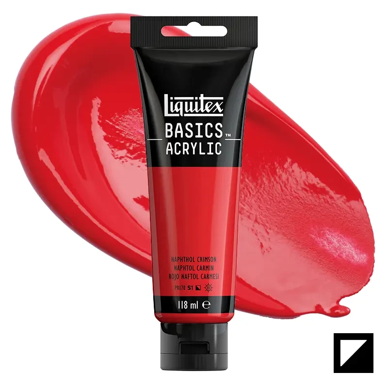 Farba akrylowa Liquitex Basics Acrylic 118 ml - 292 Naphtol Crimson 01