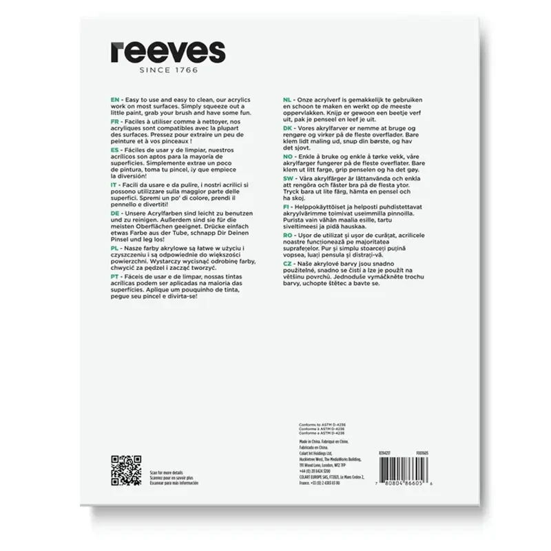 Farby akrylowe Reeves zestaw 10 x 75 ml  04