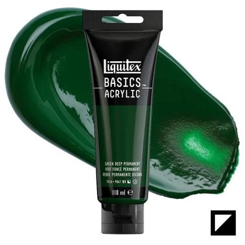 Farba akrylowa Liquitex Basics Acrylic 118 ml - 350 Green deep permanent